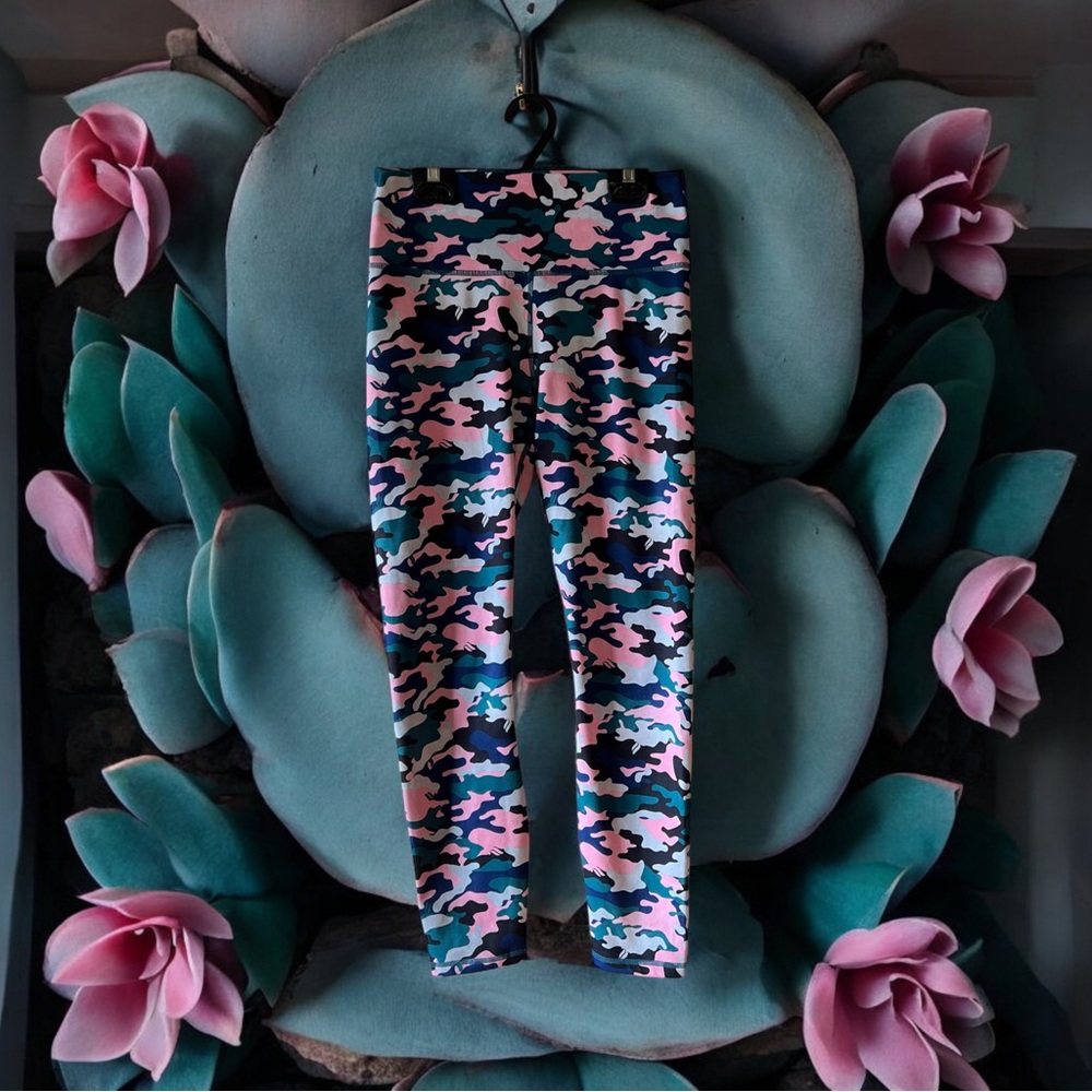 Powerhold made by Fabletics Colourful Camo Print Athletic Leggings
